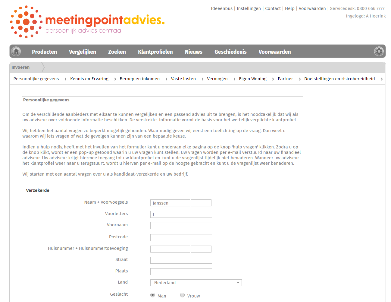 Hoe maak ik een klantprofiel aan op MeetingpointAdvies afb 4